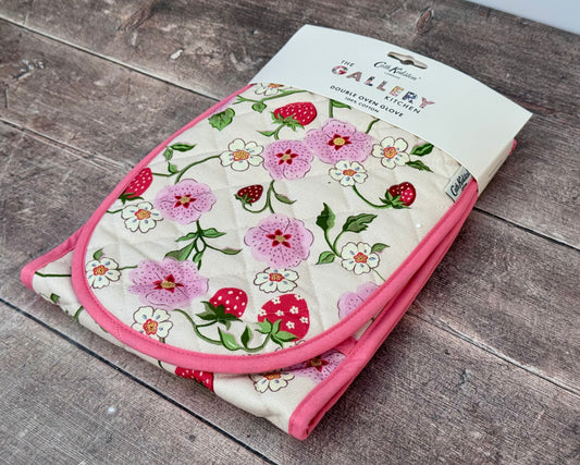 Cath Kidston Strawberry Patterned Double Oven Glove