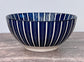 Blue Striped Patterned Serving Bowl, 19.5cm