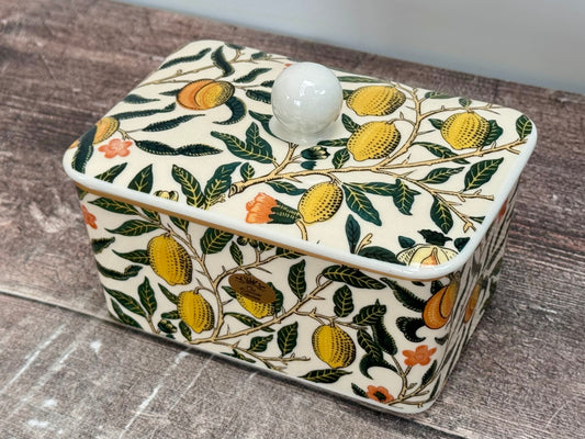 William Morris Fruits Lemon Patterned Butter Dish