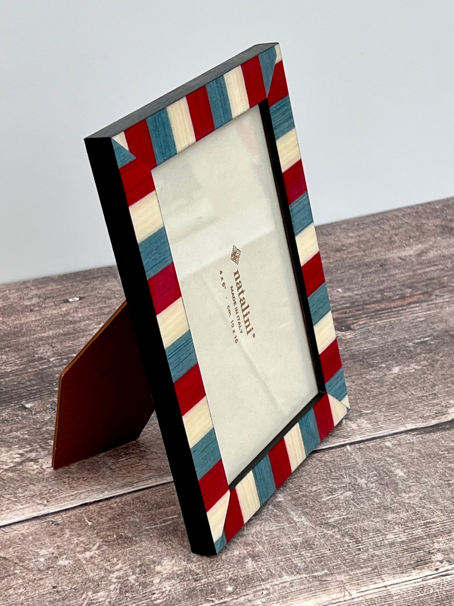 Natalini Red, Blue and White Striped Photo Frame 4 x 6