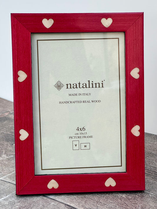 Natalini Red Heart Photo Frame 4 x 6