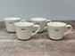 Set of 4 White ‘love’ Espresso Mugs