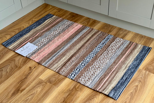 Natural Colours Patterned Rug, 69cm x 114cm