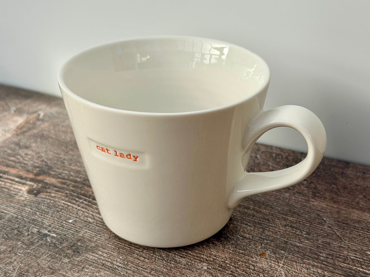 White ‘cat lady’ Mug