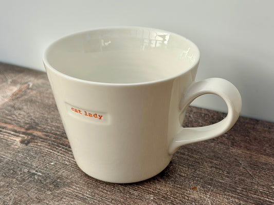White ‘cat lady’ Mug