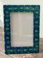 Hand Painted Photo Frame 4’ x 6’ - Blue and Green Design