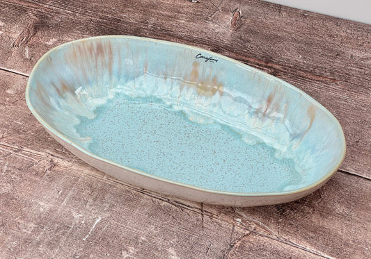 Sea Blue Oval Baking Dish, 32cm