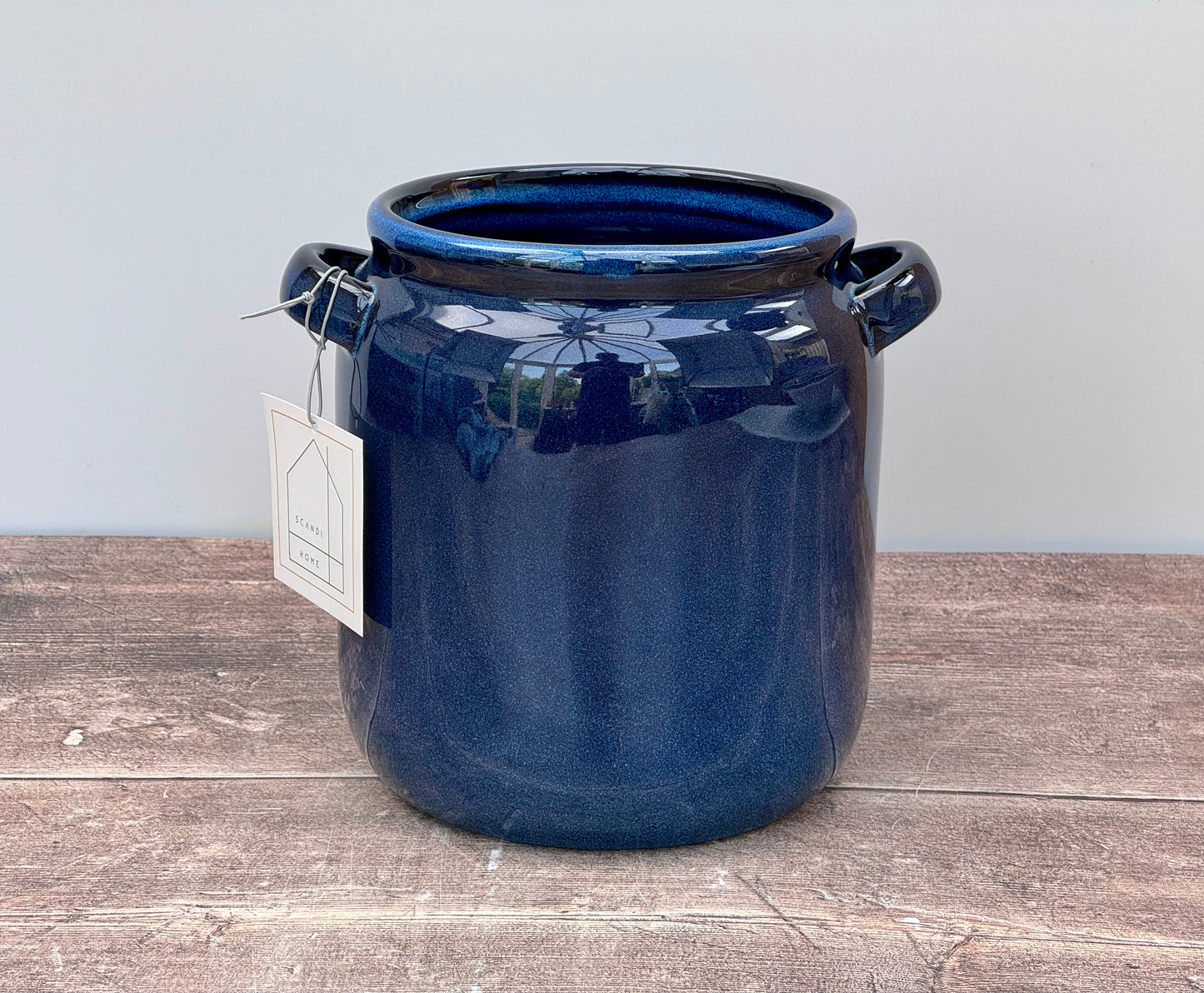 Blue Utensil Jar, 18cm