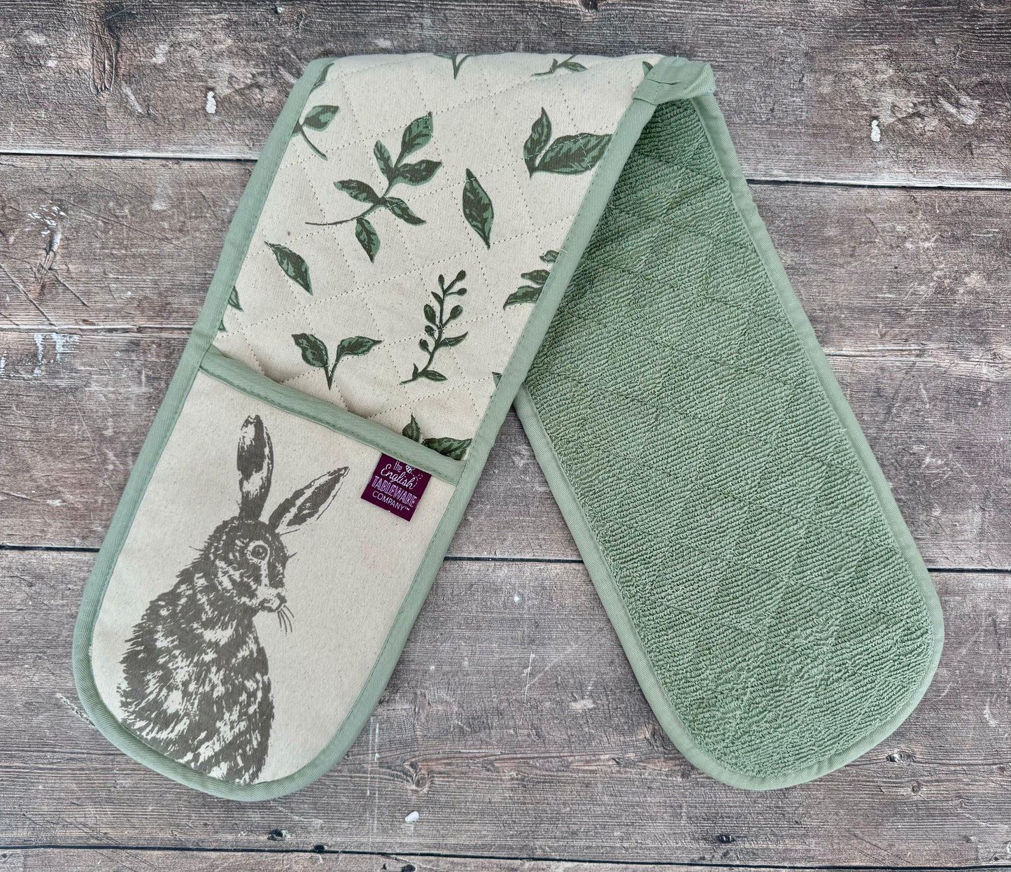 Hare Patterned Double Oven Glove