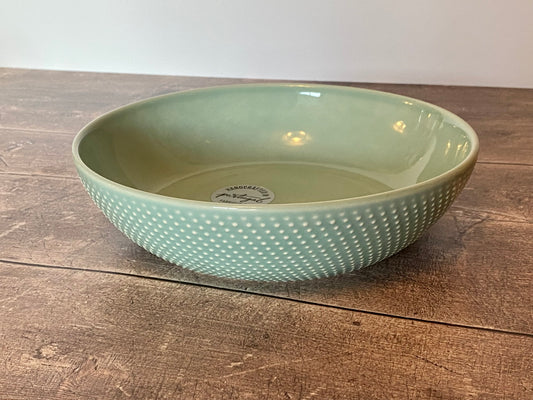 Turquoise Spotted Pasta/Serving Bowl, 22cm