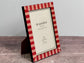 Natalini Red and Pink Striped Photo Frame 5 x 7