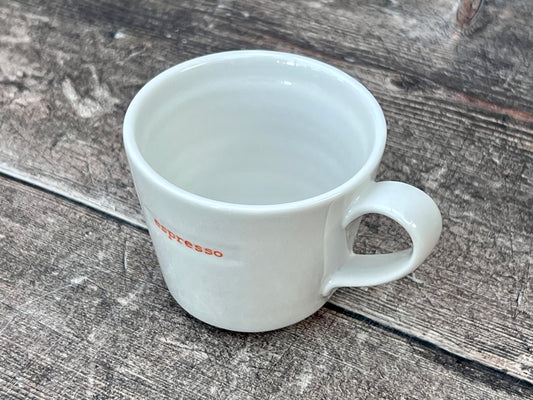 White ‘espresso’ Mug in Orange