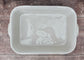 White and Cream Rectangular Baking Dish, 35cm