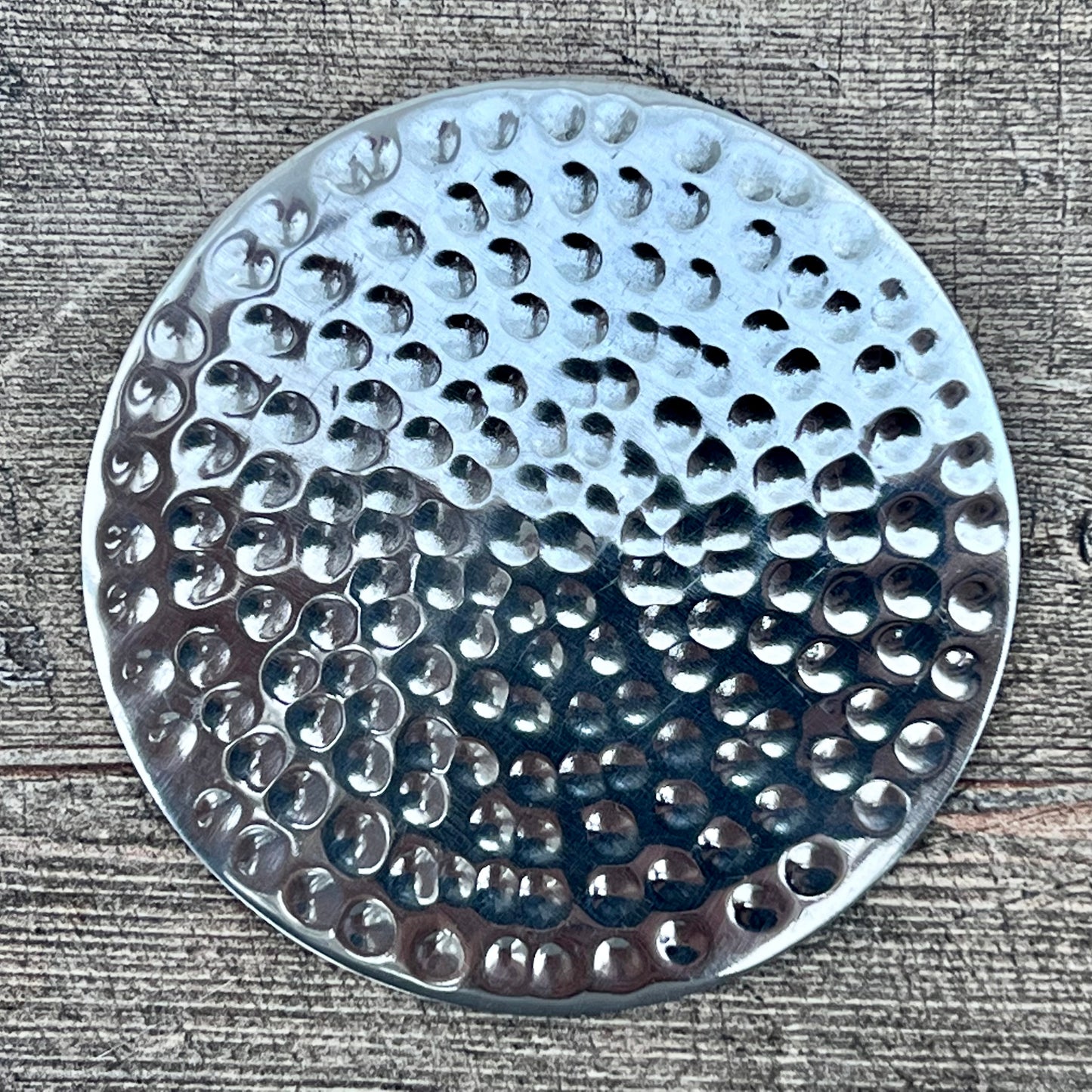 Set of 4 Silver Tone Hammered Coasters