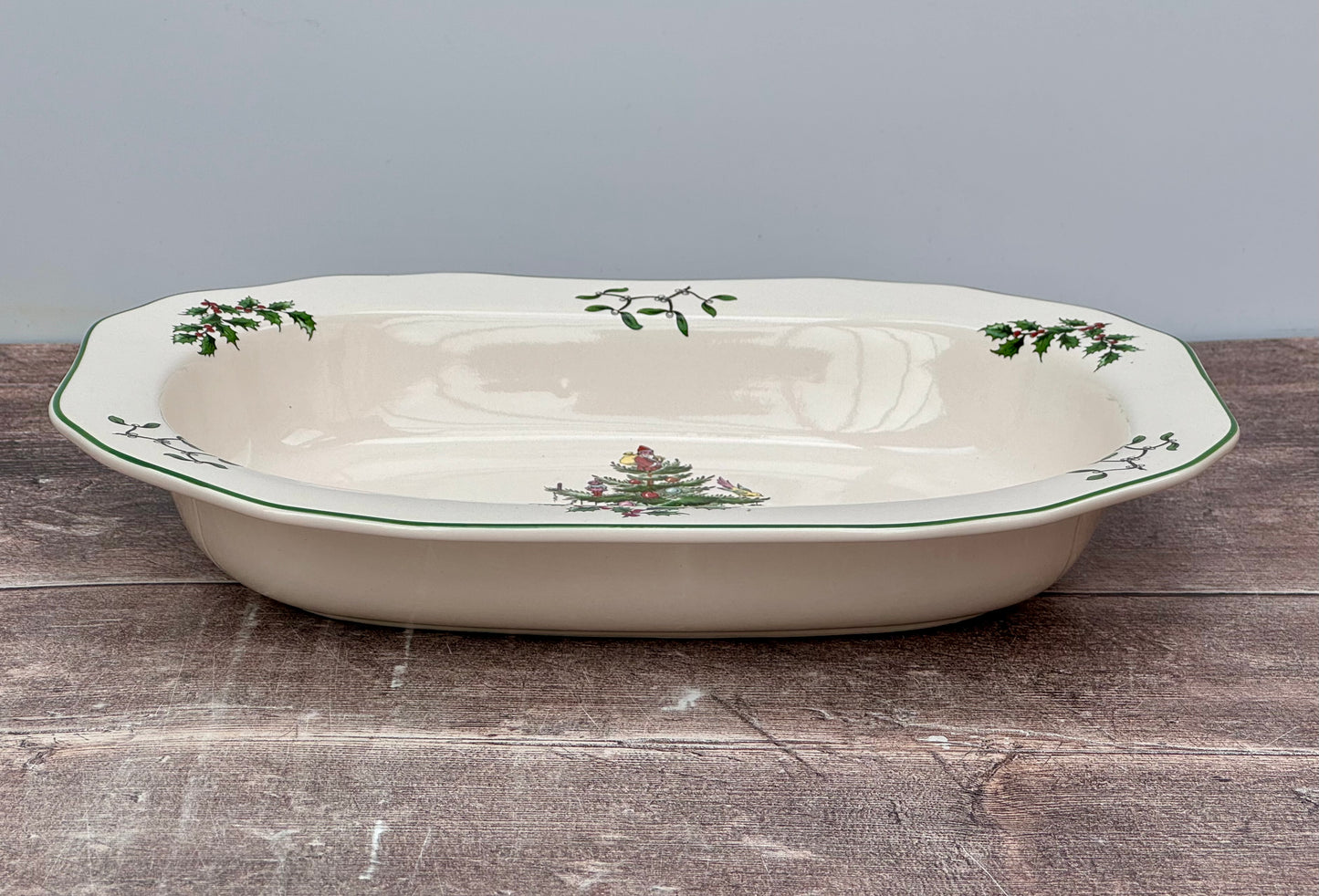 Spode Christmas Tree Open Vegetable Dish