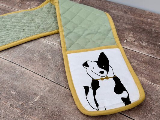 Dog Patterned Double Oven Glove
