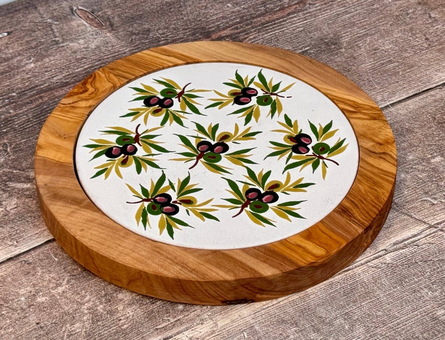 Olive Patterned Olive Wood Serving/Cheese Board