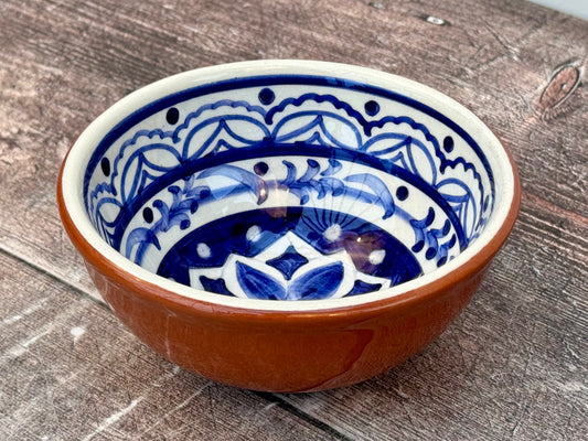 Blue and White Patterned Small Bowl, 11.5cm