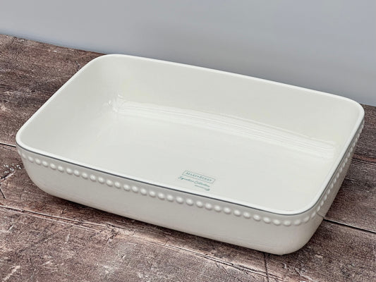 Mary Berry White Large Rectangular Baking Dish, 32cm