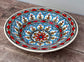 Red Patterned Bowl with Flat Rim, 27cm