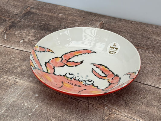 Tokyo Design Studio Red Crab Patterned Serving/Pasta Bowl, 21.5cm