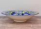 Dark Blue Fish Patterned Bowl with Flat Rim, 43cm