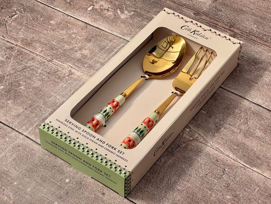Cath Kidston Gold Tone Salad Serving Spoons