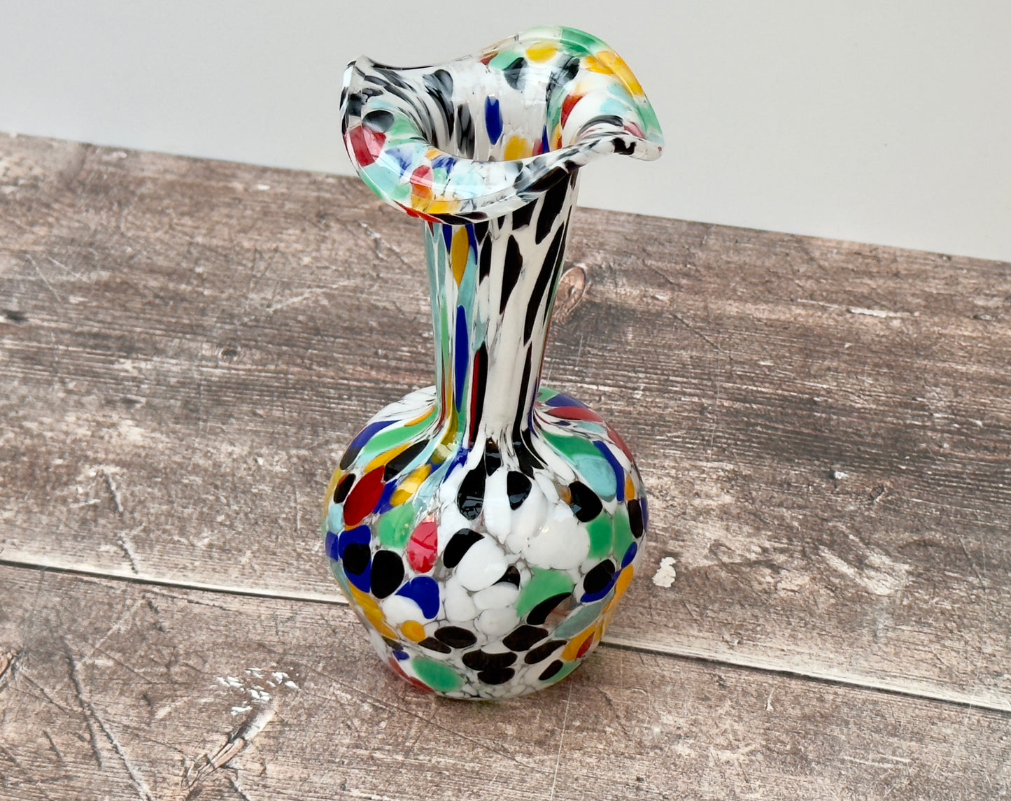 Small Handmade Murano Glass Vase, Design 8