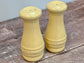 Pale Yellow Le Creuset Salt and Pepper Shakers