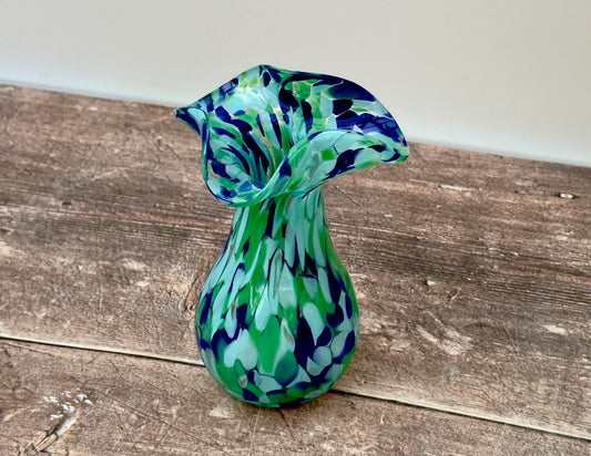 Small Handmade Murano Glass Vase, Design 6