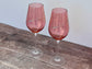 Set of 2 Pink Portmeirion Wine Glasses