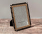 Tahari Black and Gold Oval Design Photo Frame, 5 x 7