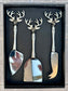 Set of 3 Stag Cheese Knives Set