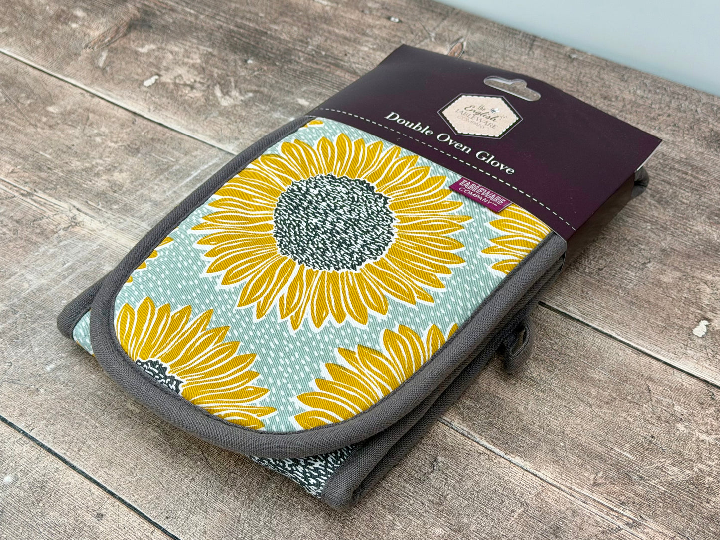 Sunflower Patterned Double Oven Glove