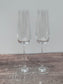 Set of 2 Heart Patterned Champagne Flute Glasses