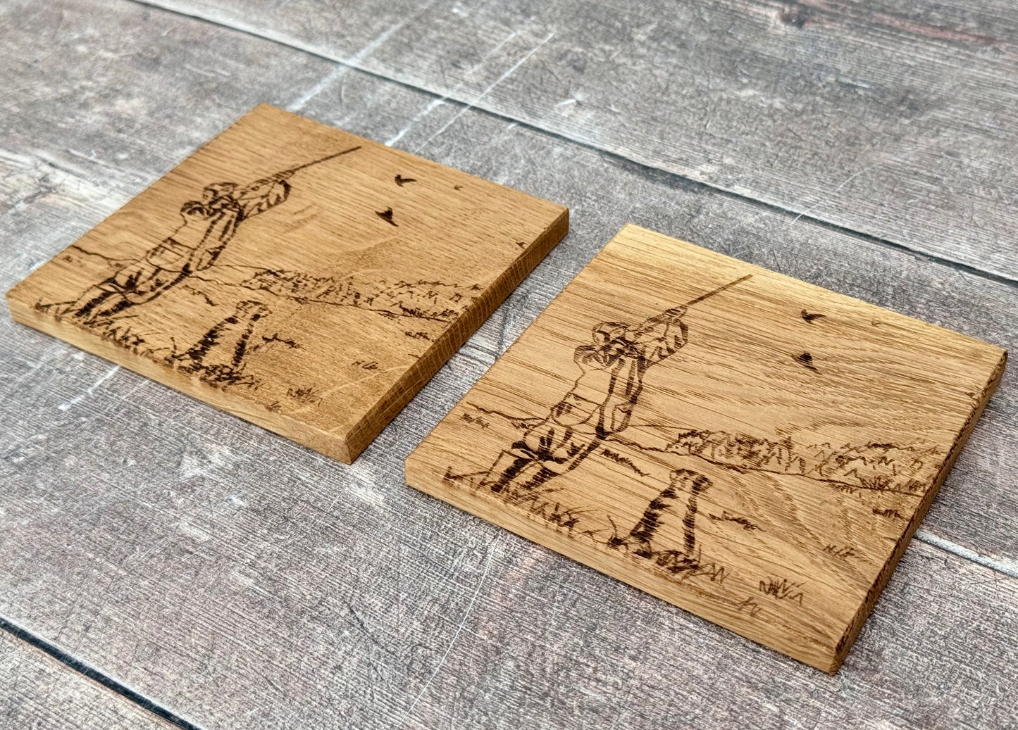 Set of 2 Shooting Scene Coasters