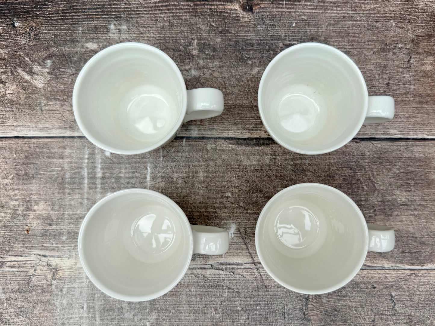 Set of 4 White ‘love’ Espresso Mugs