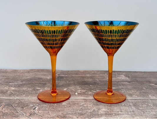 2 Fiesta Cocktail Glasses