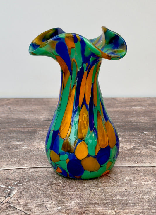 Small Handmade Murano Glass Vase, Design 3