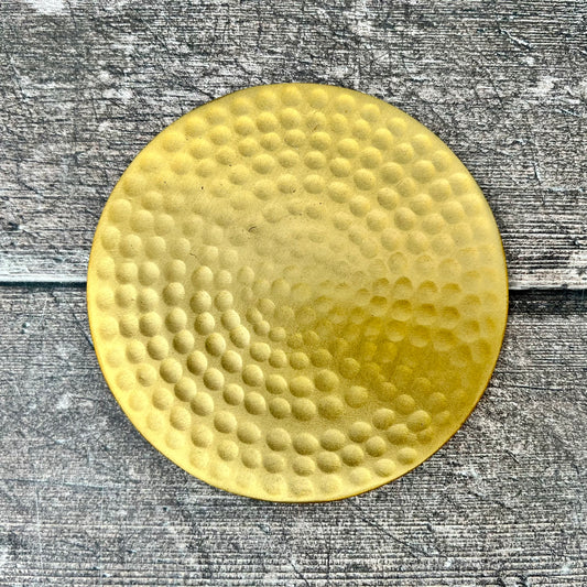 Set of 4 Gold Tone Hammered Coasters