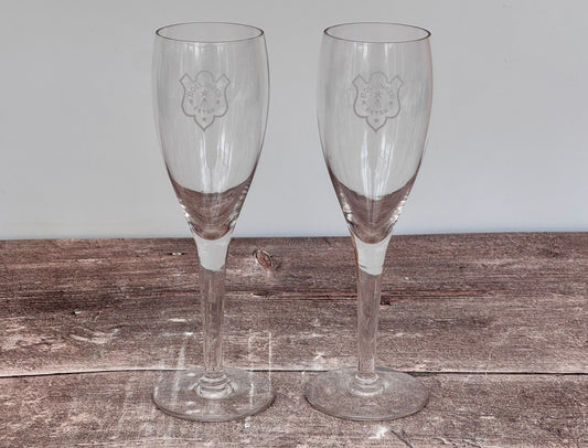 Pair of Vintage Bollinger Champagne Glasses