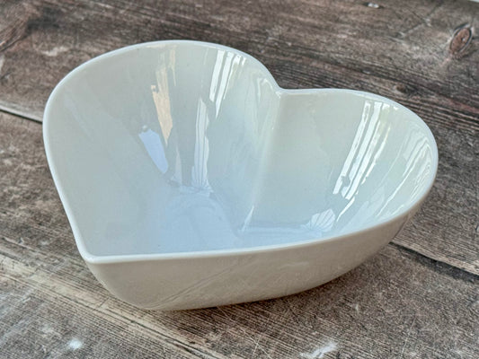 White Heart Bowl, 15cm