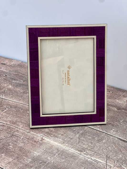 Natalini Purple and White Photo Frame 5 x 7