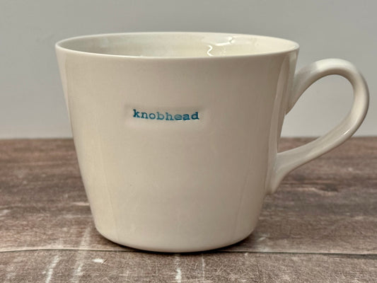 White ‘knobhead ’ Mug