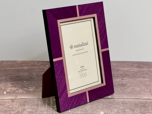 Natalini Purple Patterned Photo Frame 4 x 6