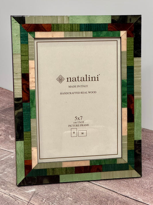 Natalini Green Marquetry Photo Frame 5 x 7