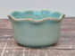 Turquoise Wavy Edge Round Ramekin, 11cm