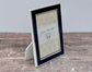 Beltrami Silver Plated Navy Border Photo Frame 4 x 6