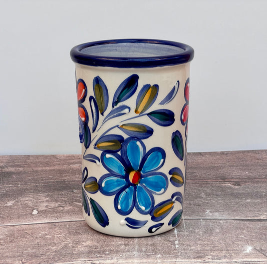 Flower Patterned Utensil Jar, 17.5cm