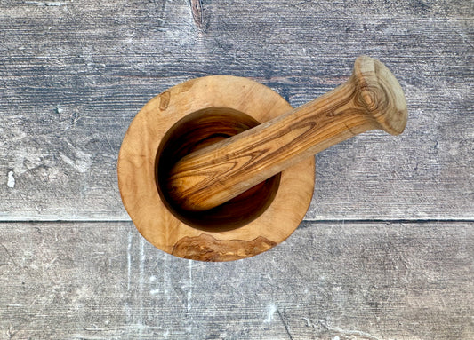 Olive Wood Pestle and Mortar